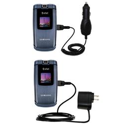 Gomadic Essential Kit for the Samsung SGH-A747 - includes Car and Wall Charger with Rapid Charge Technology