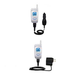 Gomadic Essential Kit for the Samsung SGH-A800 - includes Car and Wall Charger with Rapid Charge Technology
