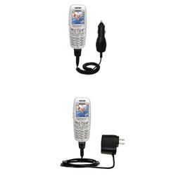 Gomadic Essential Kit for the Samsung SGH-C207 - includes Car and Wall Charger with Rapid Charge Technology