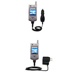 Gomadic Essential Kit for the Samsung SGH-D410 - includes Car and Wall Charger with Rapid Charge Technology
