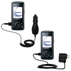 Gomadic Essential Kit for the Samsung SGH-D520 - includes Car and Wall Charger with Rapid Charge Technology