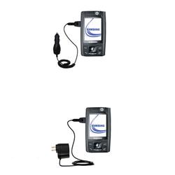 Gomadic Essential Kit for the Samsung SGH-D800 - includes Car and Wall Charger with Rapid Charge Technology
