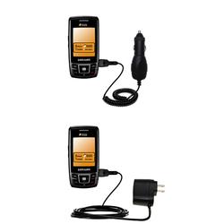 Gomadic Essential Kit for the Samsung SGH-D880 DUOS - includes Car and Wall Charger with Rapid Charge Techno