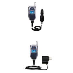 Gomadic Essential Kit for the Samsung SGH-E310 - includes Car and Wall Charger with Rapid Charge Technology
