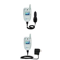 Gomadic Essential Kit for the Samsung SGH-E316 / E317 - includes Car and Wall Charger with Rapid Charge Tech