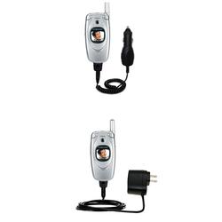 Gomadic Essential Kit for the Samsung SGH-E600 - includes Car and Wall Charger with Rapid Charge Technology