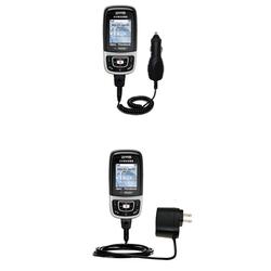 Gomadic Essential Kit for the Samsung SGH-E635 - includes Car and Wall Charger with Rapid Charge Technology