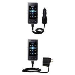 Gomadic Essential Kit for the Samsung SGH-F490 - includes Car and Wall Charger with Rapid Charge Technology