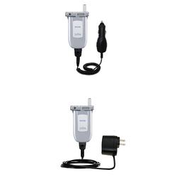 Gomadic Essential Kit for the Samsung SGH-P400 - includes Car and Wall Charger with Rapid Charge Technology