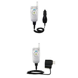 Gomadic Essential Kit for the Samsung SGH-S400 - includes Car and Wall Charger with Rapid Charge Technology