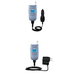 Gomadic Essential Kit for the Samsung SGH-S500 - includes Car and Wall Charger with Rapid Charge Technology