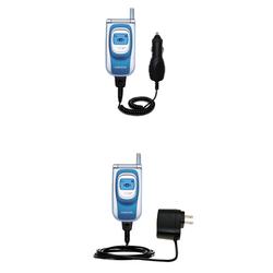 Gomadic Essential Kit for the Samsung SGH-T200 - includes Car and Wall Charger with Rapid Charge Technology