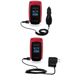 Gomadic Essential Kit for the Samsung SGH-T219 - includes Car and Wall Charger with Rapid Charge Technology