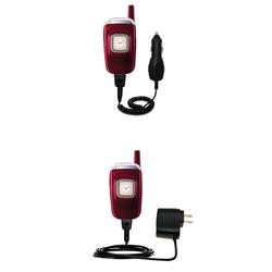 Gomadic Essential Kit for the Samsung SGH-T500 - includes Car and Wall Charger with Rapid Charge Technology