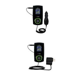 Gomadic Essential Kit for the Samsung SGH-T539 - includes Car and Wall Charger with Rapid Charge Technology
