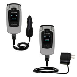 Gomadic Essential Kit for the Samsung SGH-T619 - includes Car and Wall Charger with Rapid Charge Technology