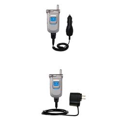 Gomadic Essential Kit for the Samsung SGH-V200 - includes Car and Wall Charger with Rapid Charge Technology
