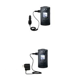 Gomadic Essential Kit for the Samsung SGH-V804 - includes Car and Wall Charger with Rapid Charge Technology