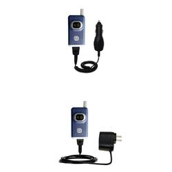 Gomadic Essential Kit for the Samsung SGH-X400 - includes Car and Wall Charger with Rapid Charge Technology