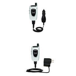 Gomadic Essential Kit for the Samsung SGH-X496 - includes Car and Wall Charger with Rapid Charge Technology