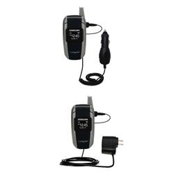 Gomadic Essential Kit for the Samsung SGH-X506 - includes Car and Wall Charger with Rapid Charge Technology