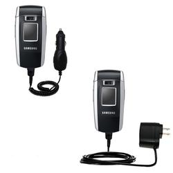 Gomadic Essential Kit for the Samsung SGH-ZV50 - includes Car and Wall Charger with Rapid Charge Technology