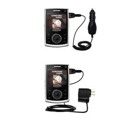 Gomadic Essential Kit for the Samsung SGH-i620 - includes Car and Wall Charger with Rapid Charge Technology