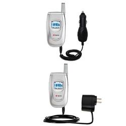 Gomadic Essential Kit for the Samsung SPH-A620 - includes Car and Wall Charger with Rapid Charge Technology