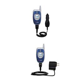 Gomadic Essential Kit for the Samsung SPH-A740 - includes Car and Wall Charger with Rapid Charge Technology