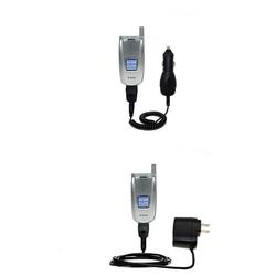Gomadic Essential Kit for the Sanyo SCP-5400 / SCP 5400 - includes Car and Wall Charger with Rapid Charge Te