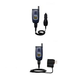 Gomadic Essential Kit for the Sanyo SCP-5500 / SCP 5500 - includes Car and Wall Charger with Rapid Charge Te