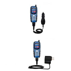 Gomadic Essential Kit for the Sanyo SCP-7200 / SCP 7200 - includes Car and Wall Charger with Rapid Charge Te