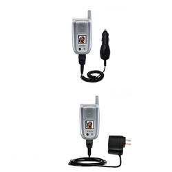 Gomadic Essential Kit for the Sanyo SCP-8200 / SCP 8200 - includes Car and Wall Charger with Rapid Charge Te