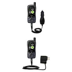 Gomadic Essential Kit for the SkyGolf SkyCaddie SG5 - includes Car and Wall Charger with Rapid Charge Techno