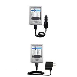 Gomadic Essential Kit for the Sony Clie TJ25 - includes Car and Wall Charger with Rapid Charge Technology -