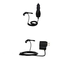 Gomadic Essential Kit for the Sony Ericsson Bluetooth Headset HBH-35 - includes Car and Wall Charger with Ra