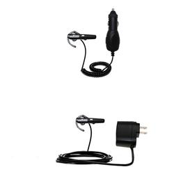 Gomadic Essential Kit for the Sony Ericsson Bluetooth Headset HBH-610 - includes Car and Wall Charger with R