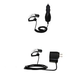 Gomadic Essential Kit for the Sony Ericsson Bluetooth Headset HBH-GV435 - includes Car and Wall Charger with