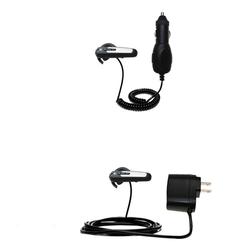 Gomadic Essential Kit for the Sony Ericsson Bluetooth Headset HBH-PV700 - includes Car and Wall Charger with