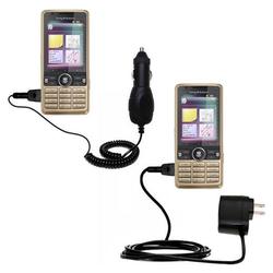 Gomadic Essential Kit for the Sony Ericsson G700 - includes Car and Wall Charger with Rapid Charge Technolog