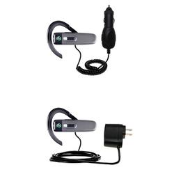 Gomadic Essential Kit for the Sony Ericsson HBH-PV703 - includes Car and Wall Charger with Rapid Charge Tech