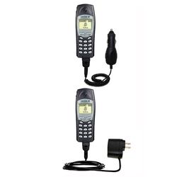 Gomadic Essential Kit for the Sony Ericsson R300LX - includes Car and Wall Charger with Rapid Charge Technol