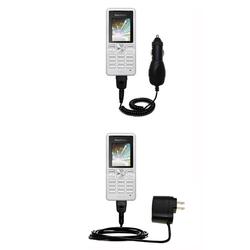 Gomadic Essential Kit for the Sony Ericsson T250a - includes Car and Wall Charger with Rapid Charge Technolo