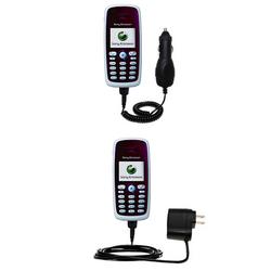 Gomadic Essential Kit for the Sony Ericsson T300 - includes Car and Wall Charger with Rapid Charge Technolog