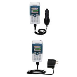 Gomadic Essential Kit for the Sony Ericsson T312 - includes Car and Wall Charger with Rapid Charge Technolog