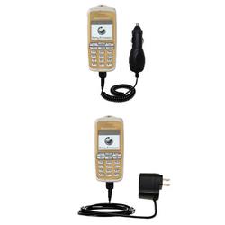 Gomadic Essential Kit for the Sony Ericsson T600 - includes Car and Wall Charger with Rapid Charge Technolog