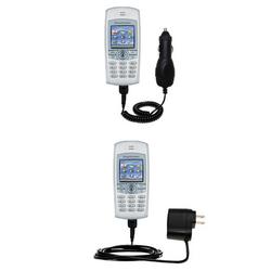 Gomadic Essential Kit for the Sony Ericsson T606 - includes Car and Wall Charger with Rapid Charge Technolog