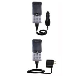 Gomadic Essential Kit for the Sony Ericsson T61 - includes Car and Wall Charger with Rapid Charge Technology