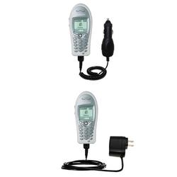 Gomadic Essential Kit for the Sony Ericsson T61z - includes Car and Wall Charger with Rapid Charge Technolog