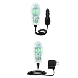 Gomadic Essential Kit for the Sony Ericsson T62U - includes Car and Wall Charger with Rapid Charge Technolog